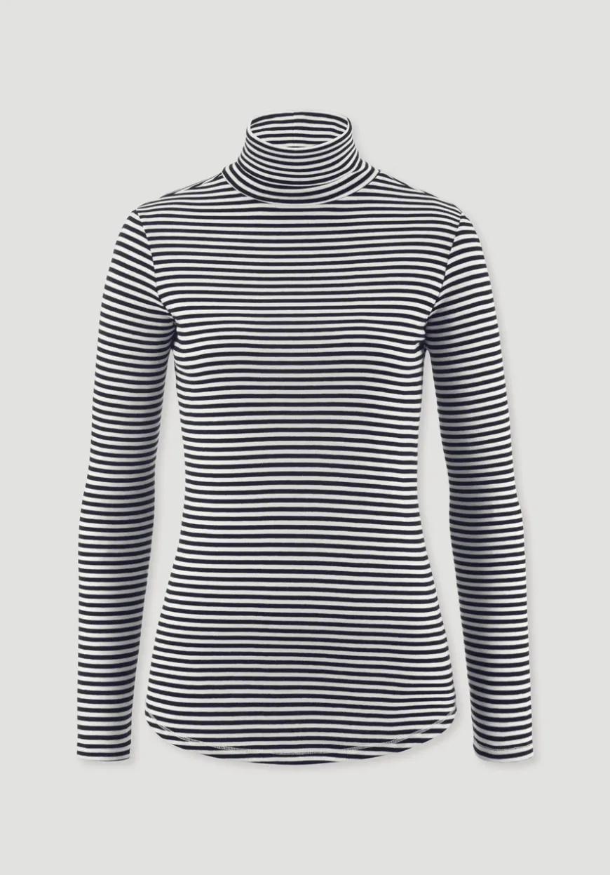 hessnatur Streifen Softrib Longsleeve Fitted aus Bio-Baumwolle und Modal von|Damen Shirts & Tops|T-Shirts