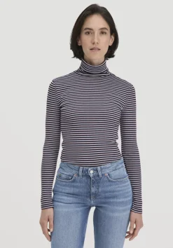 hessnatur Streifen Softrib Longsleeve Fitted aus Bio-Baumwolle und Modal von|Damen Shirts & Tops|T-Shirts
