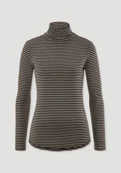 hessnatur Streifen Softrib Longsleeve Fitted aus Bio-Baumwolle und Modal von|Damen Shirts & Tops|T-Shirts