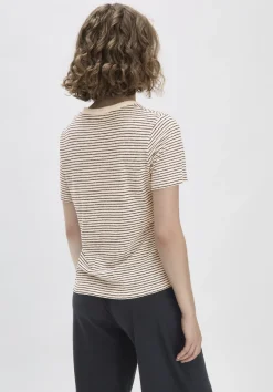 hessnatur Streifen T-Shirt Relaxed aus Leinen mit reiner Bio-Baumwolle von|Damen Shirts & Tops