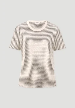hessnatur Streifen T-Shirt Relaxed aus Leinen mit reiner Bio-Baumwolle von|Damen Shirts & Tops