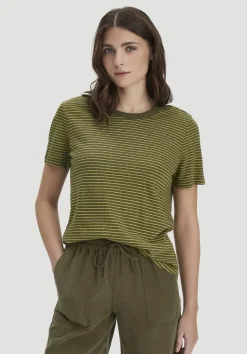 hessnatur Streifen T-Shirt Relaxed aus Leinen mit reiner Bio-Baumwolle von|Damen Shirts & Tops
