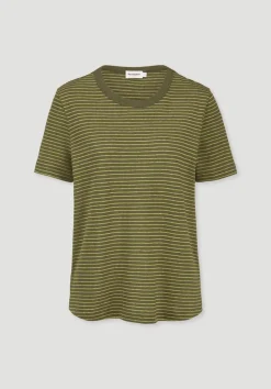 hessnatur Streifen T-Shirt Relaxed aus Leinen mit reiner Bio-Baumwolle von|Damen Shirts & Tops