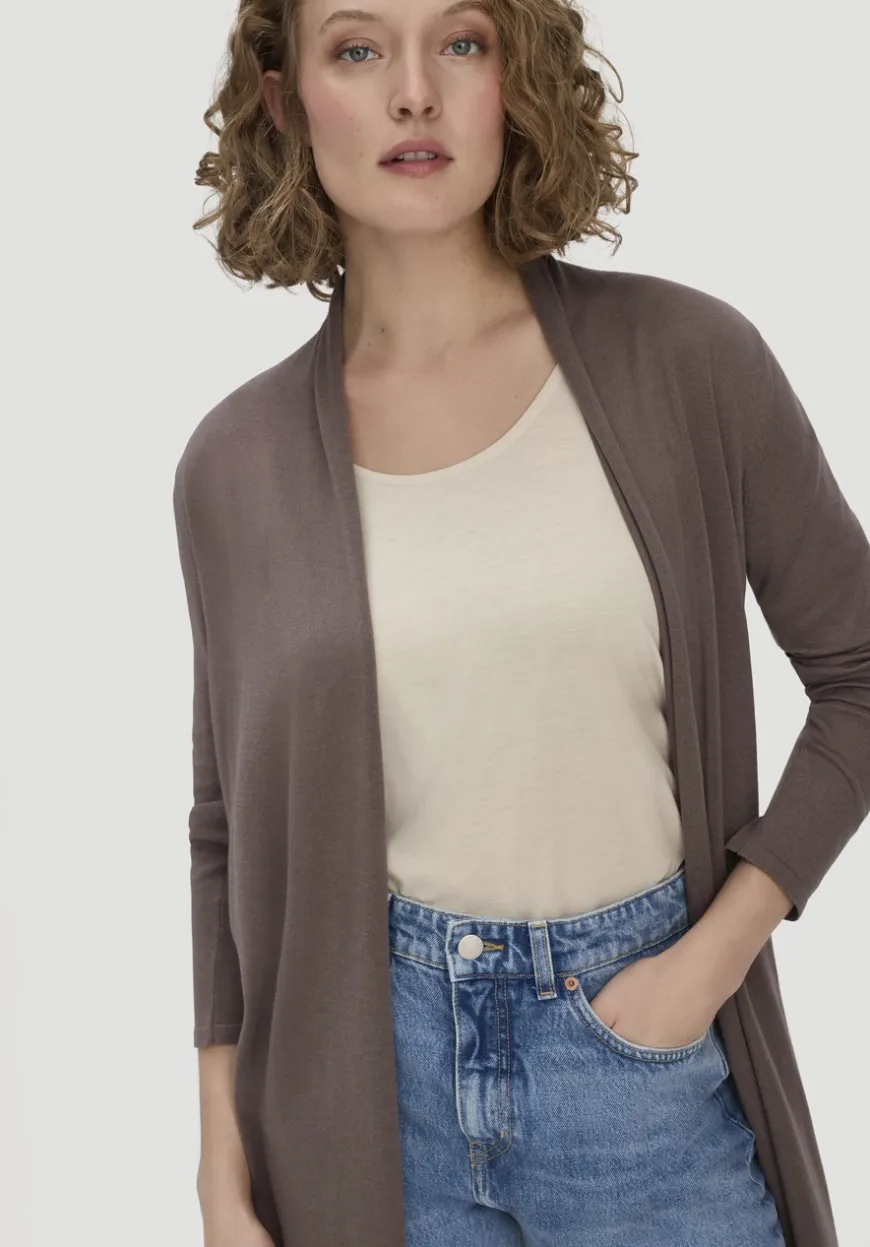 hessnatur Strick Jacke Regular aus TENCEL™ Lyocell und Bio-Baumwolle von|Damen Strickjacken