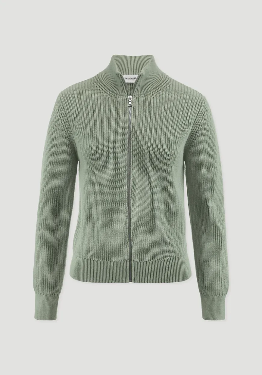 hessnatur Strick Jacke Regular aus reiner Bio-Baumwolle von|Damen Strickjacken|Strick
