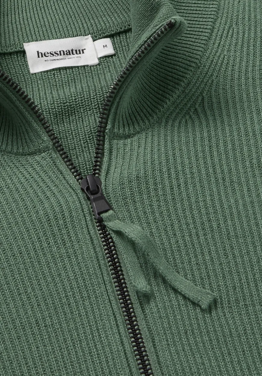 hessnatur Strick Jacke Regular aus reiner Bio-Baumwolle von|Herren Strickjacken|Strick