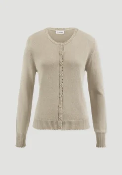 hessnatur Strick Jacke Regular aus Leinen mit Bio-Baumwolle und LENZING™ ECOVERO von|Damen Strickjacken
