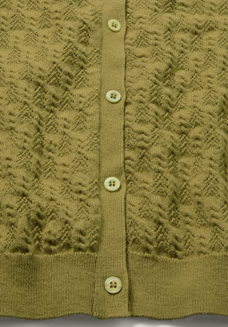 hessnatur Strick Jacke Regular aus Bio-Baumwolle mit Merinowolle von|Damen Strickjacken