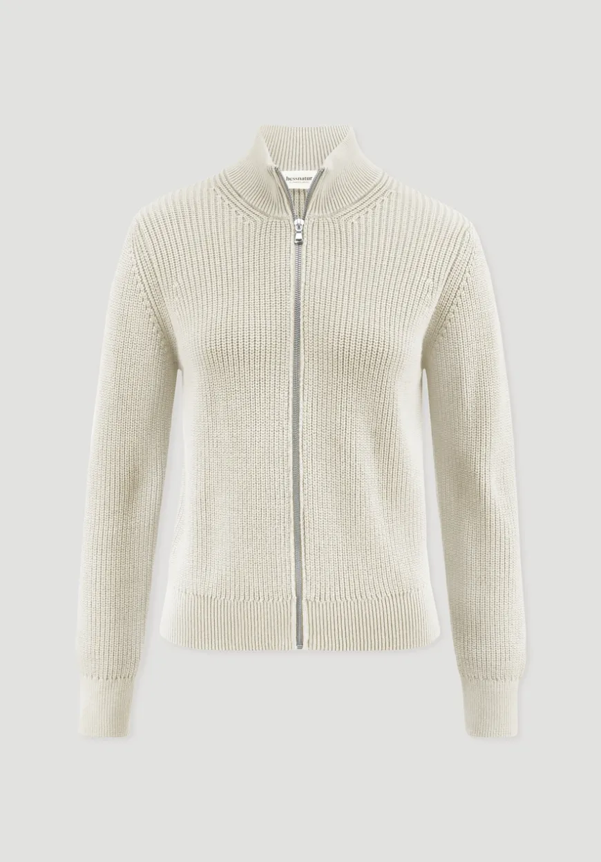 hessnatur Strick Jacke Regular aus reiner Bio-Baumwolle von|Damen Strickjacken|Strick