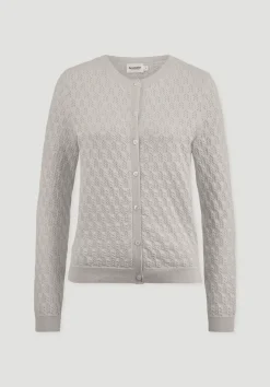 hessnatur Strick Jacke Regular aus Bio-Baumwolle mit Merinowolle von|Damen Strickjacken