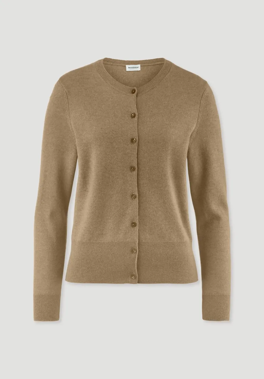 hessnatur Strick Jacke Regular BETTER RECYCLING aus reinem Cashmere von|Damen Strickjacken