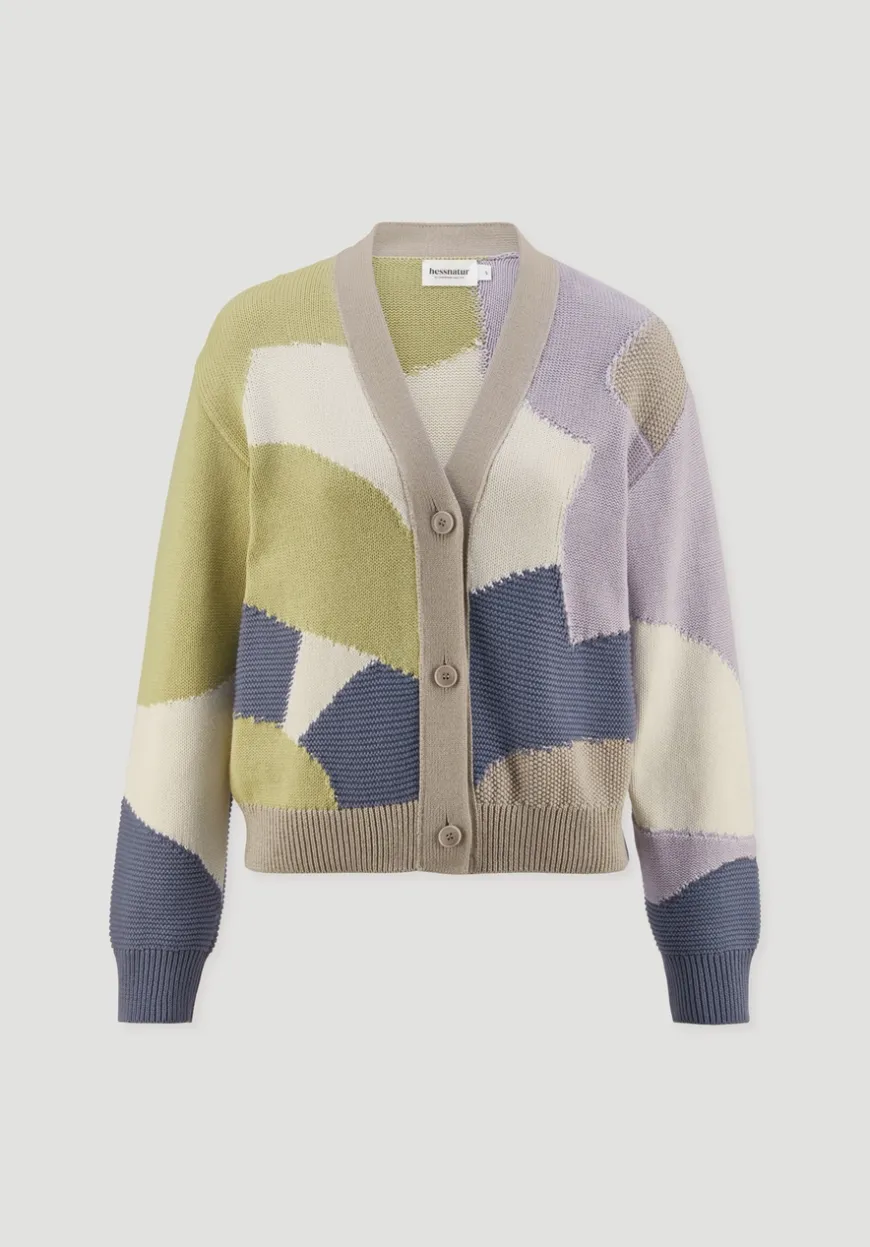 hessnatur Strick Jacke Relaxed aus reiner Bio-Baumwolle von|Damen Strickjacken