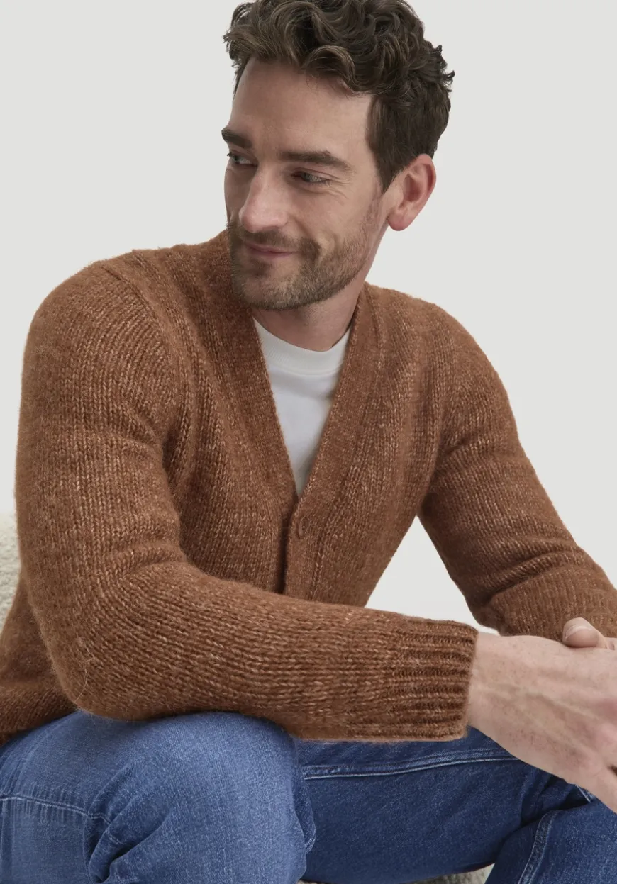 hessnatur Strick Jacke Relaxed aus Alpaka mit Bio-Baumwolle von|Herren Strickjacken