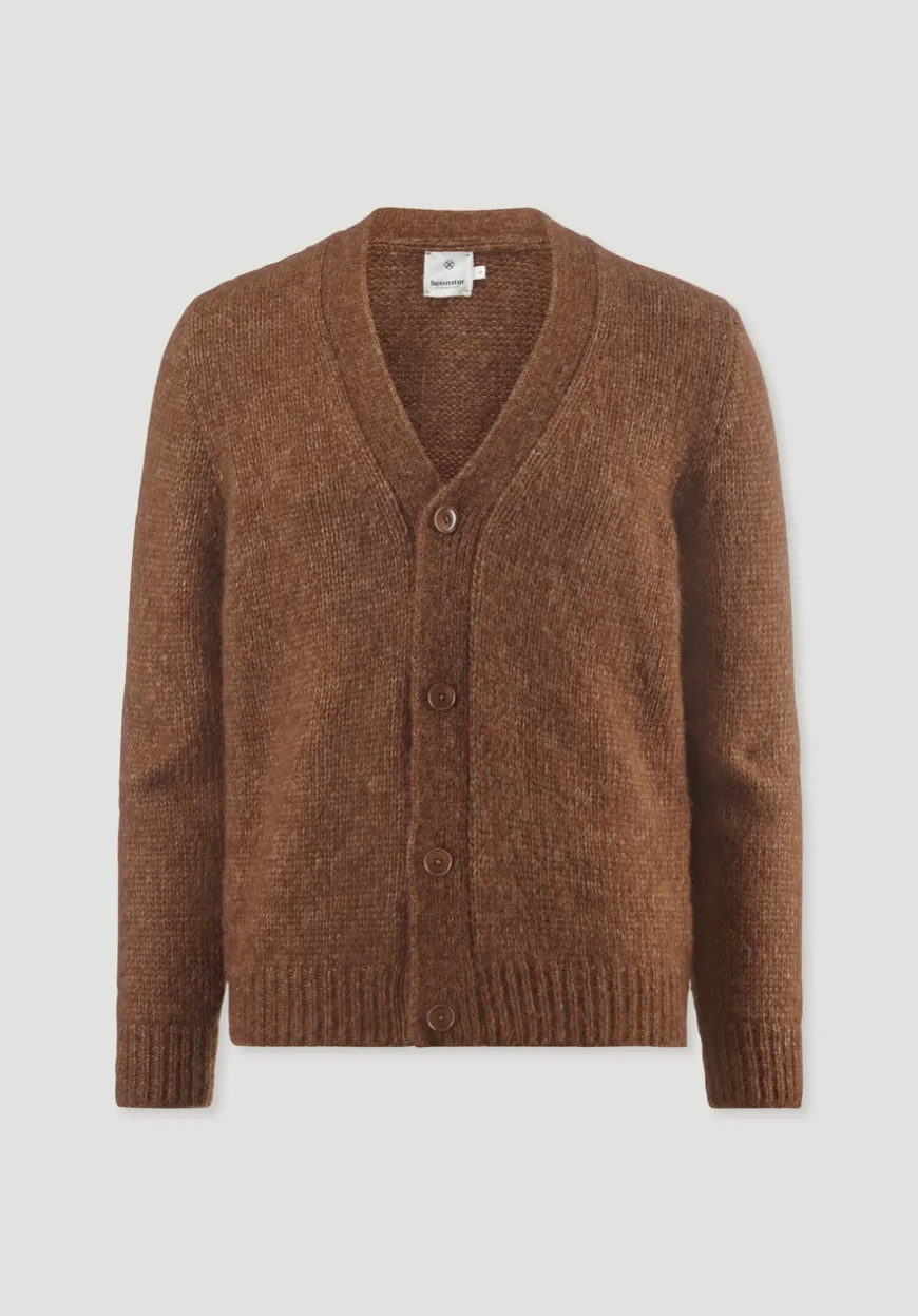hessnatur Strick Jacke Relaxed aus Alpaka mit Bio-Baumwolle von|Herren Strickjacken