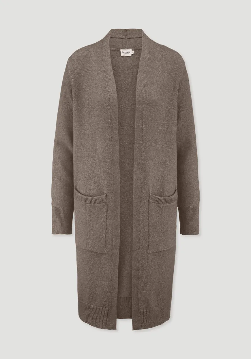 hessnatur Strick Jacke Relaxed aus Bio-Merinowolle mit Bio-Baumwolle von|Damen Strickjacken