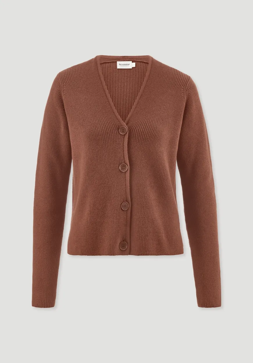 hessnatur Strick Jacke Relaxed aus reiner Bio-Baumwolle von|Damen Strickjacken|T-Shirts
