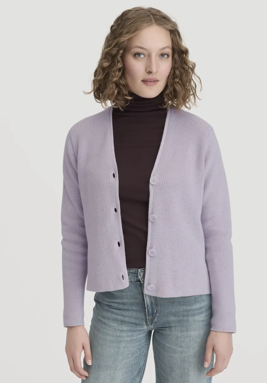 hessnatur Strick Jacke Relaxed aus reiner Bio-Baumwolle von|Damen Strickjacken|T-Shirts