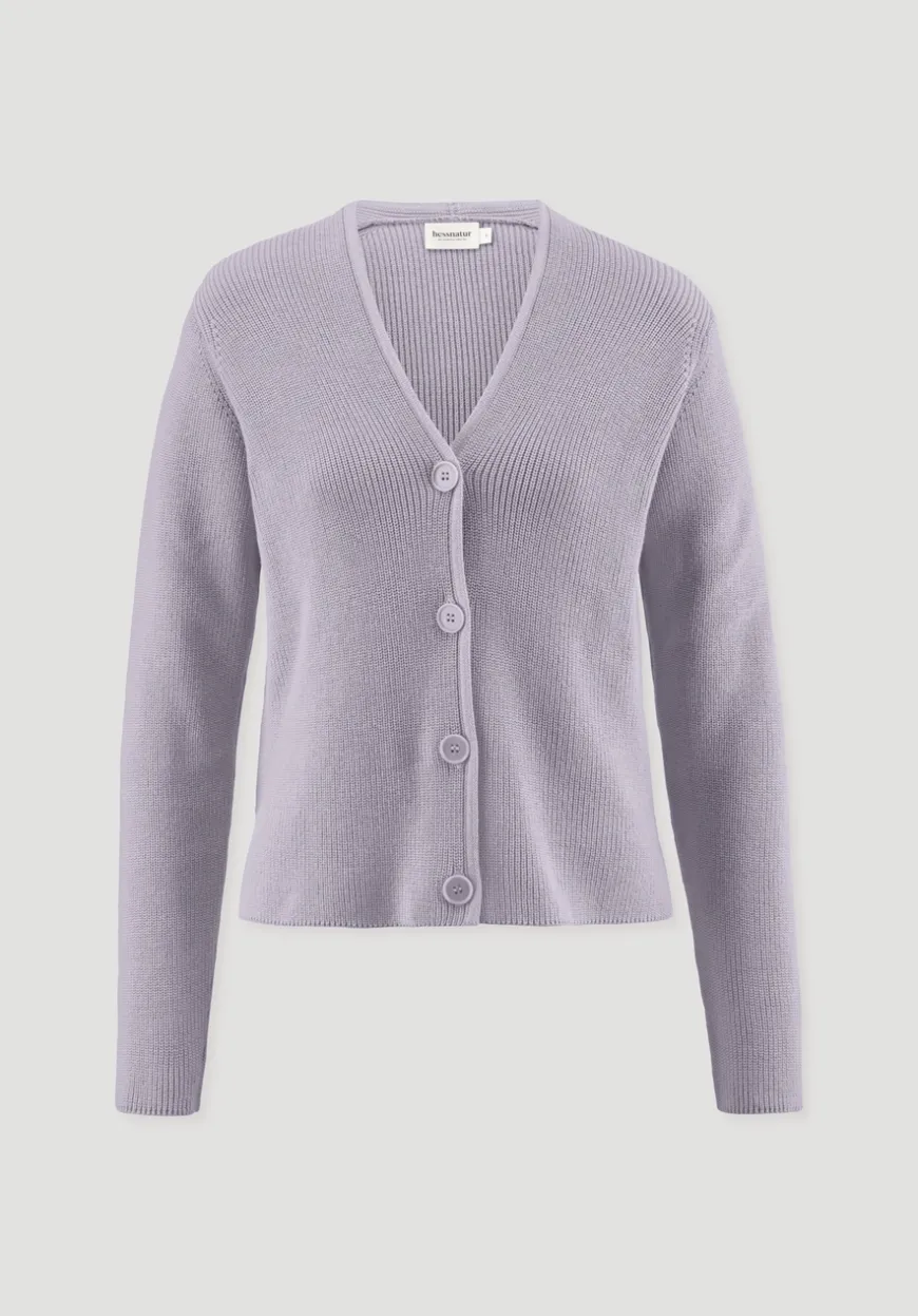 hessnatur Strick Jacke Relaxed aus reiner Bio-Baumwolle von|Damen Strickjacken|T-Shirts