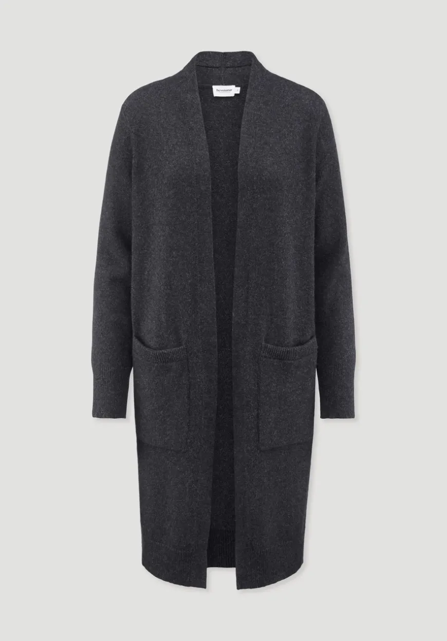 hessnatur Strick Jacke Relaxed aus Bio-Merinowolle mit Bio-Baumwolle von|Damen Strickjacken