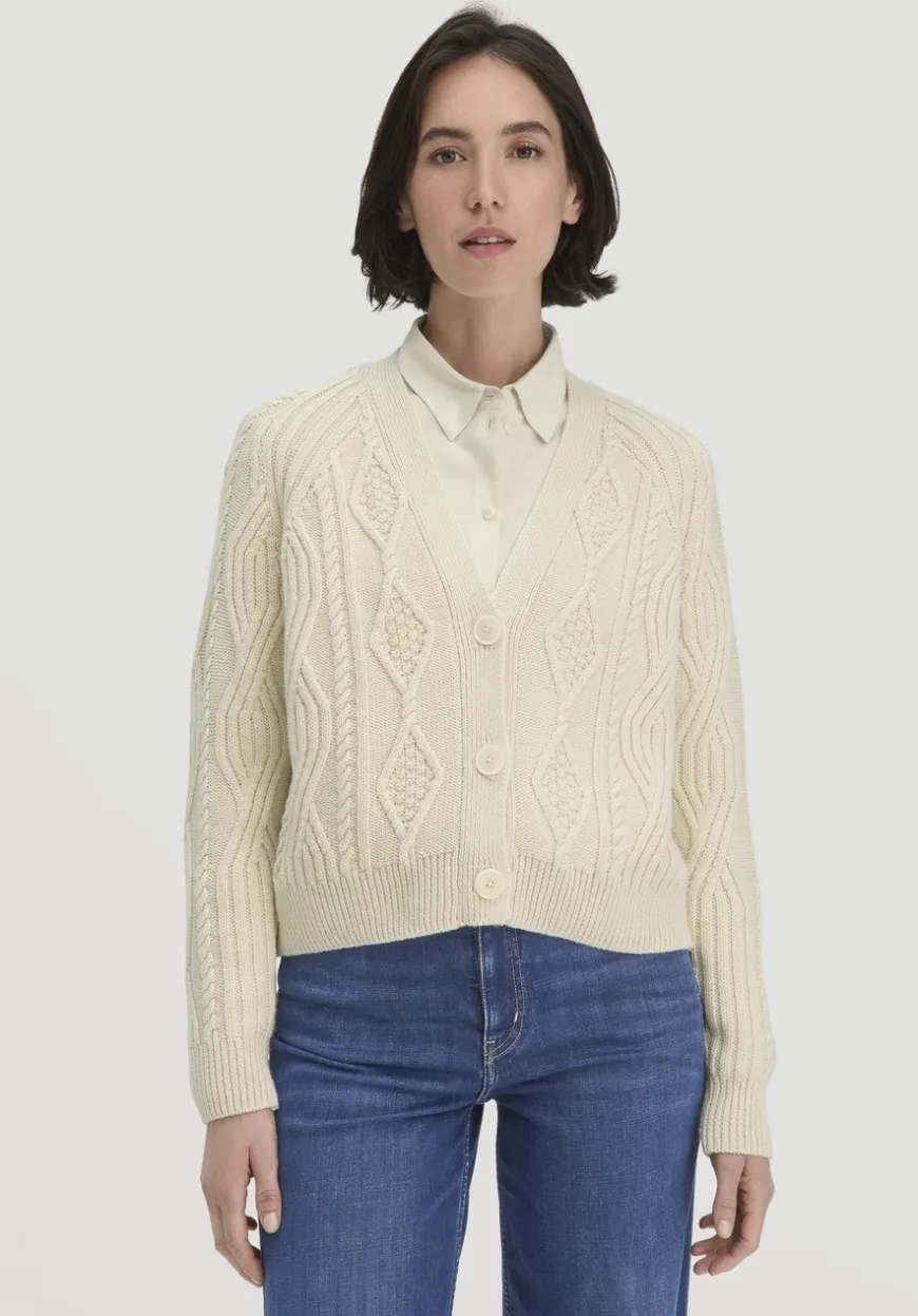 hessnatur Strick Jacke Relaxed aus Bio-Baumwolle und Bio-Schurwolle von|Damen Strickjacken