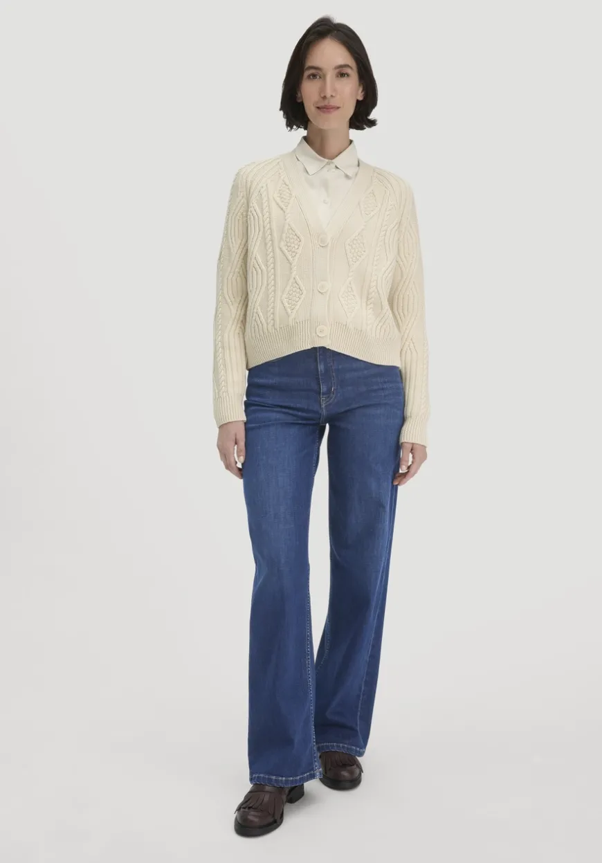 hessnatur Strick Jacke Relaxed aus Bio-Baumwolle und Bio-Schurwolle von|Damen Strickjacken