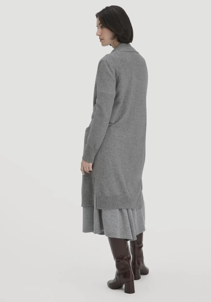 hessnatur Strick Jacke Relaxed aus Bio-Merinowolle mit Bio-Baumwolle von|Damen Strickjacken