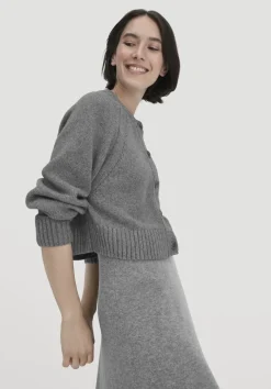 hessnatur Strick Jacke Relaxed aus Bio-Merinowolle mit Bio-Baumwolle von|Damen Strickjacken