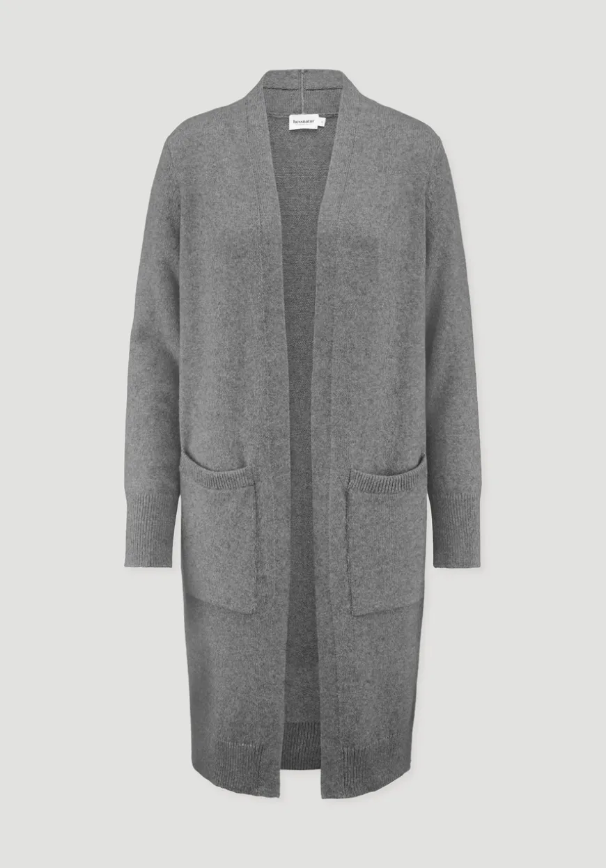 hessnatur Strick Jacke Relaxed aus Bio-Merinowolle mit Bio-Baumwolle von|Damen Strickjacken