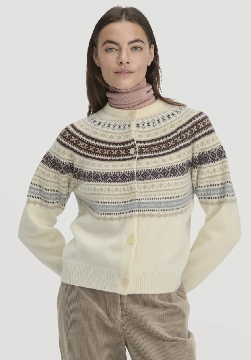 hessnatur Strick Jacke Relaxed BETTER RECYCLING aus reiner Bio-Merinowolle von|Damen Strickjacken