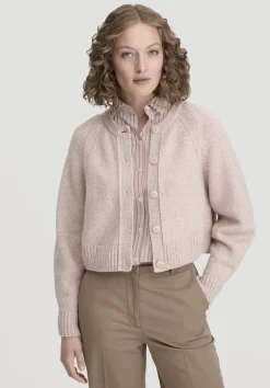 hessnatur Strick Jacke Relaxed Cropped aus Bio-Merinowolle mit Bio-Baumwolle von|Damen Strickjacken