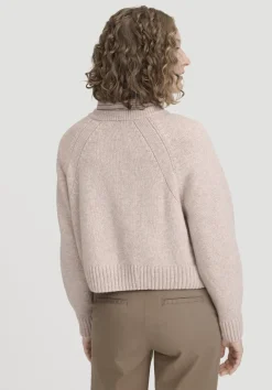 hessnatur Strick Jacke Relaxed Cropped aus Bio-Merinowolle mit Bio-Baumwolle von|Damen Strickjacken
