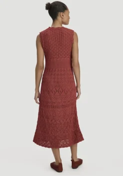 hessnatur Strick Kleid Midi aus reiner Bio-Baumwolle von|Damen Kleider & Röcke
