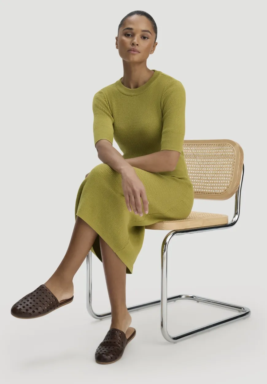 hessnatur Strick Kleid Regular aus Bio-Baumwolle und Wolle von|Damen Kleider & Röcke