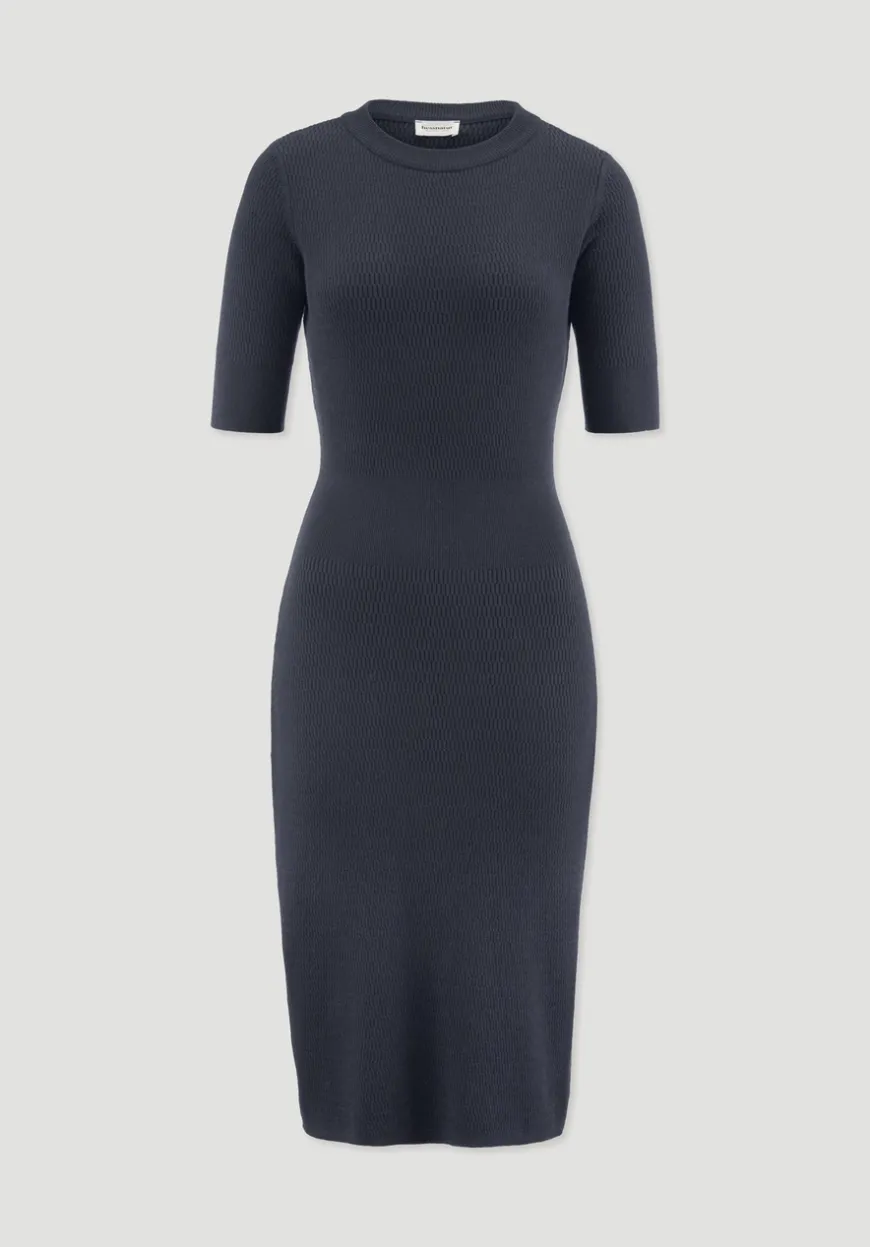 hessnatur Strick Kleid Regular aus Bio-Baumwolle und Wolle von|Damen Kleider & Röcke