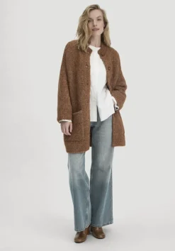 hessnatur Strick Mantel Oversize aus Alpaka mit Bio-Baumwolle von|Damen Strickjacken