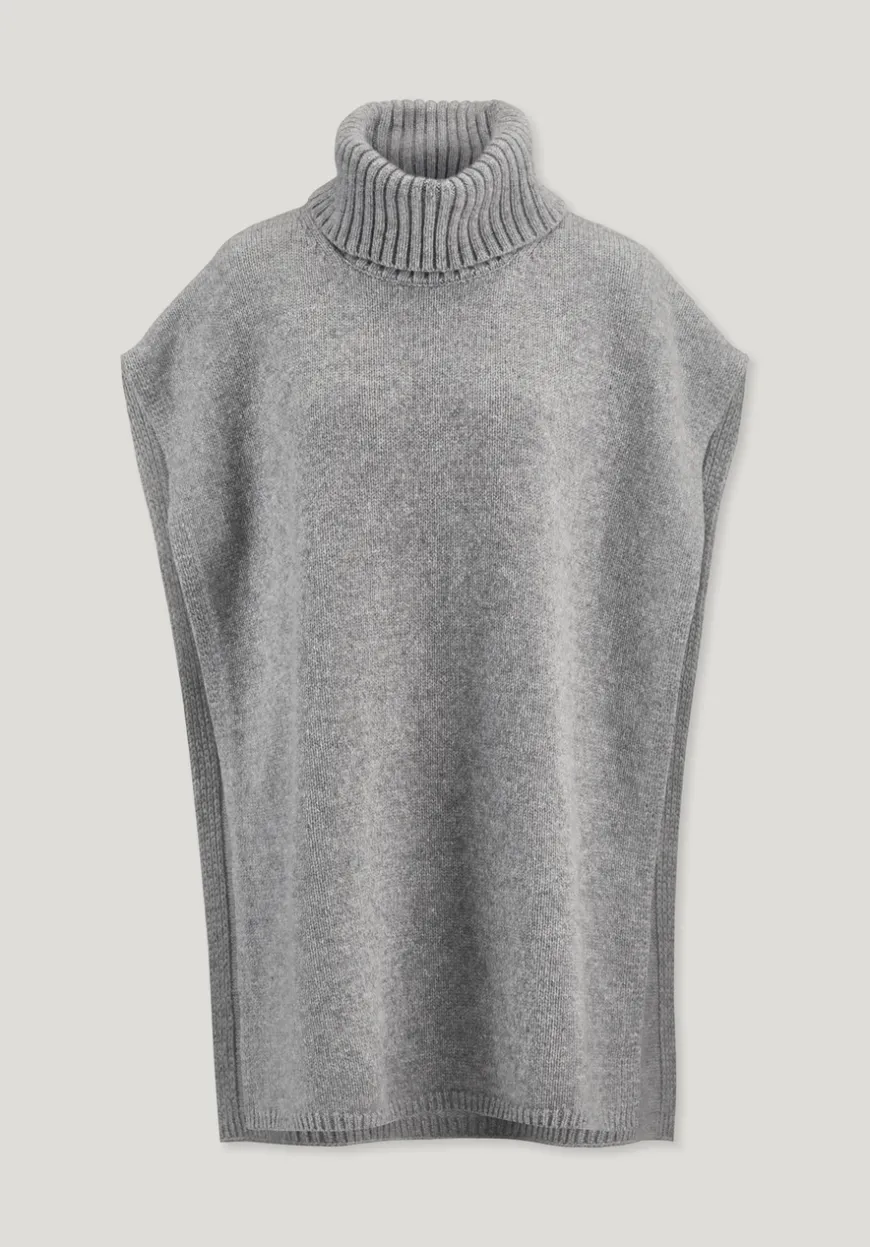 hessnatur Strick Poncho Pullover Oversize BETTER RECYCLING aus reiner Bio-Merinowolle von|Damen Pullover