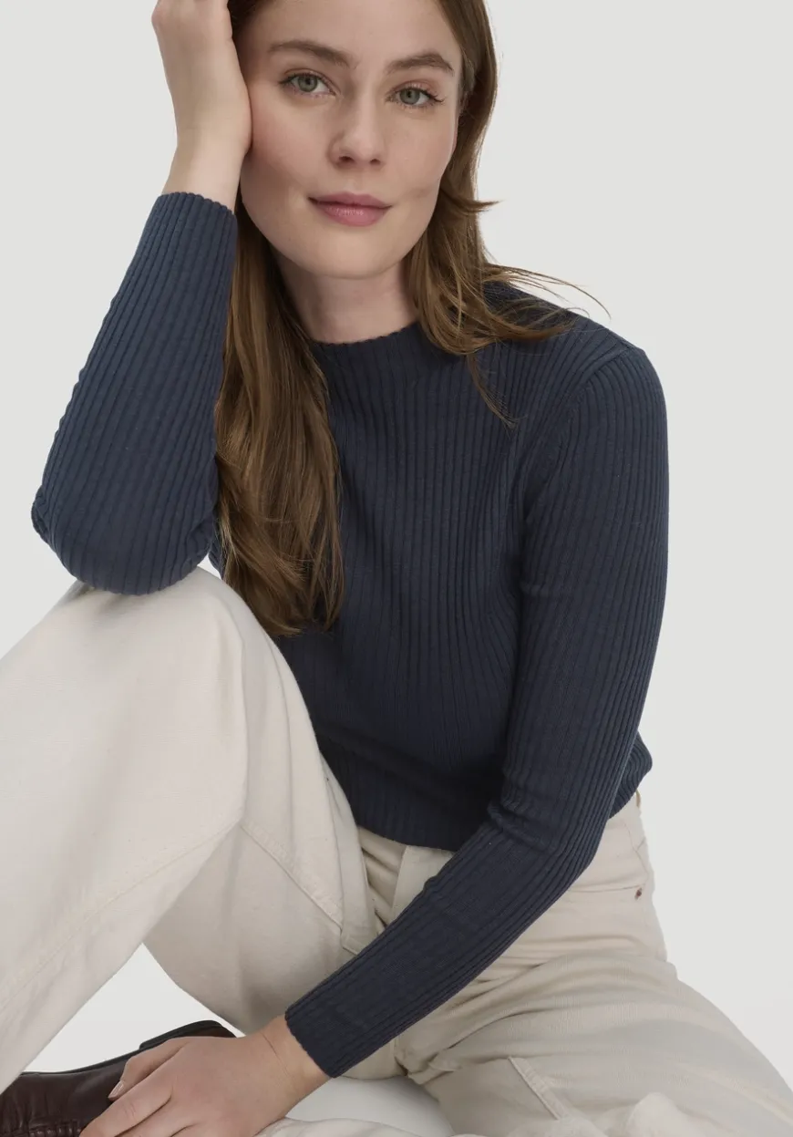 hessnatur Strick Pullover Fitted aus TENCEL™ Lyocell mit Bio-Baumwolle von|Damen Pullover|Strick