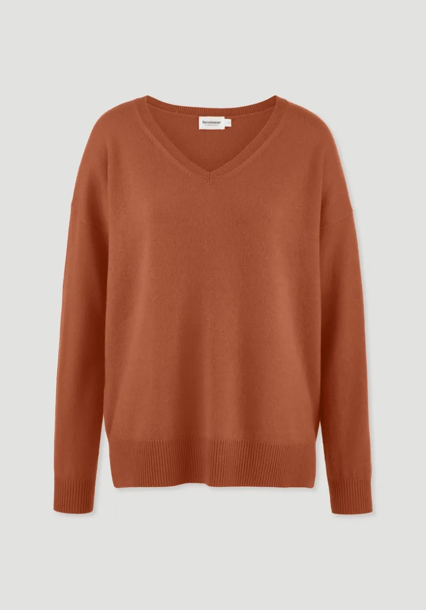 hessnatur Strick Pullover Oversized aus Bio-Merinowolle mit Cashmere von|Damen Pullover|T-Shirts