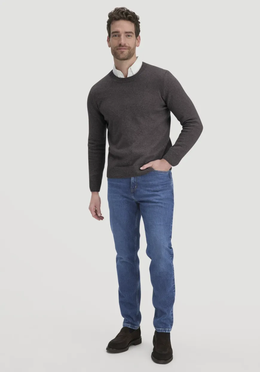 hessnatur Strick Pullover Regular aus Bio-Merinowolle mit Bio-Baumwolle von|Herren Pullover