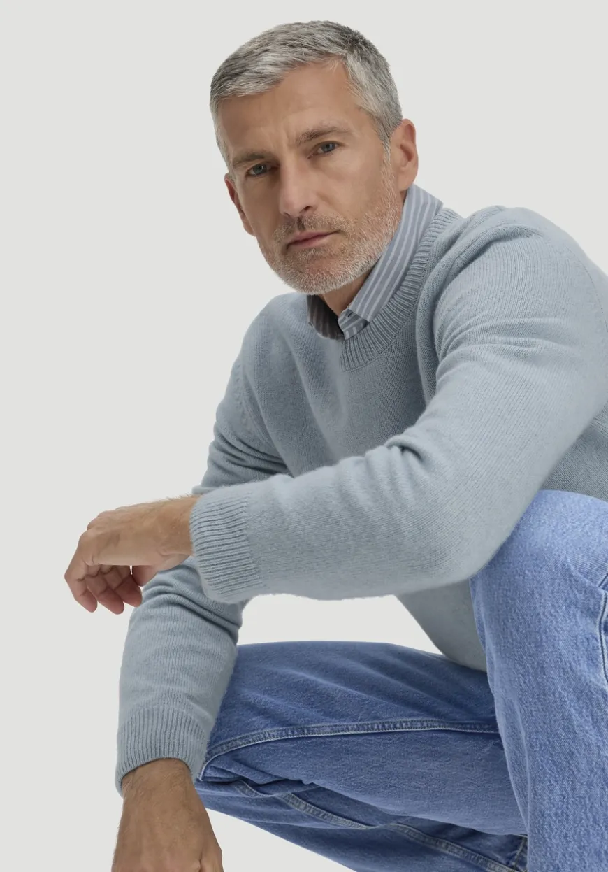 hessnatur Strick Pullover Regular aus Bio-Merinowolle mit Bio-Baumwolle von|Herren Pullover|Strick