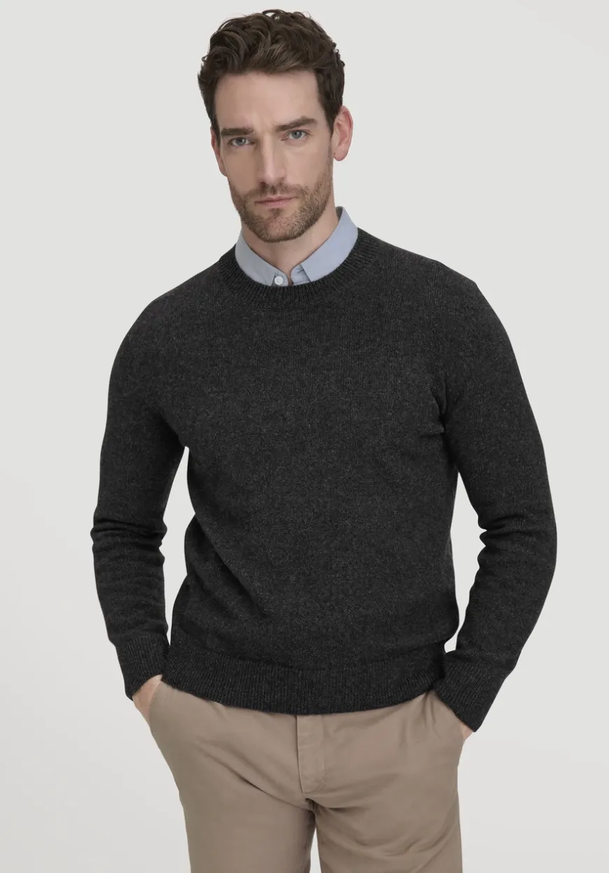hessnatur Strick Pullover Regular aus Bio-Merinowolle mit Bio-Baumwolle von|Herren Pullover|Strick