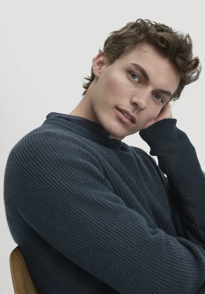 hessnatur Strick Pullover Regular aus Bio-Baumwolle mit Bio-Merinowolle von|Herren Pullover