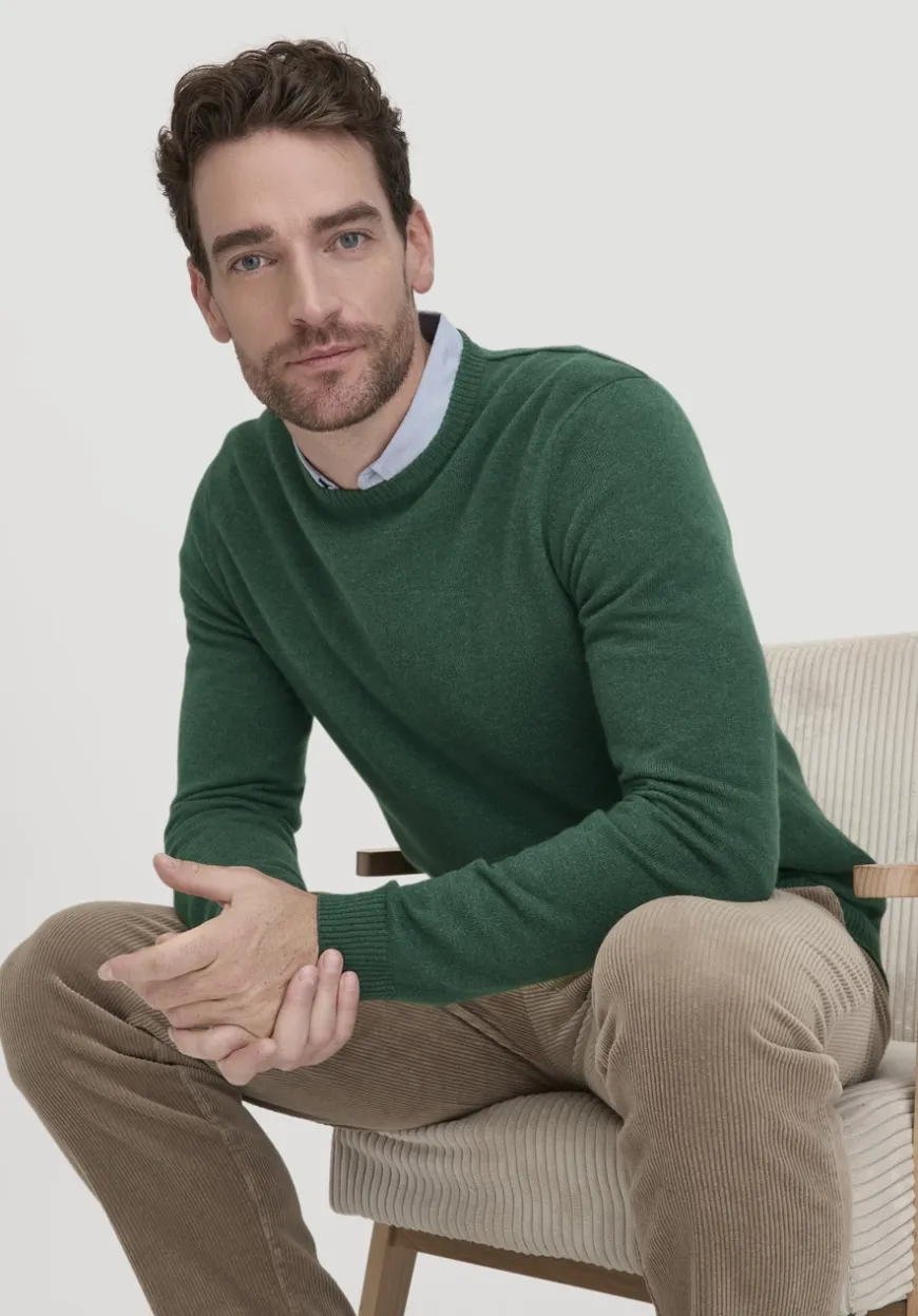 hessnatur Strick Pullover Regular aus Bio-Merinowolle mit Cashmere von|Herren Pullover