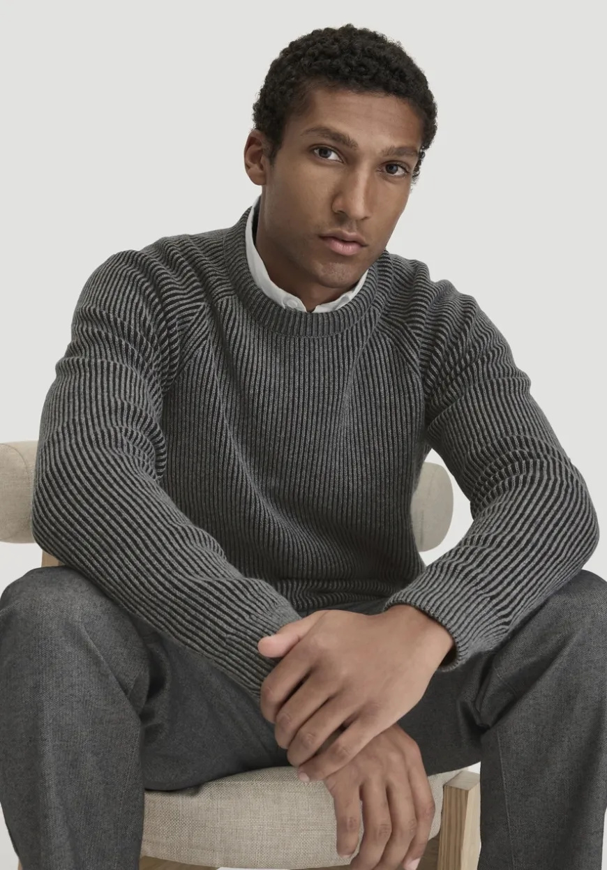 hessnatur Strick Pullover Regular aus Bio-Baumwolle mit Bio-Merinowolle von|Herren Pullover|Strick