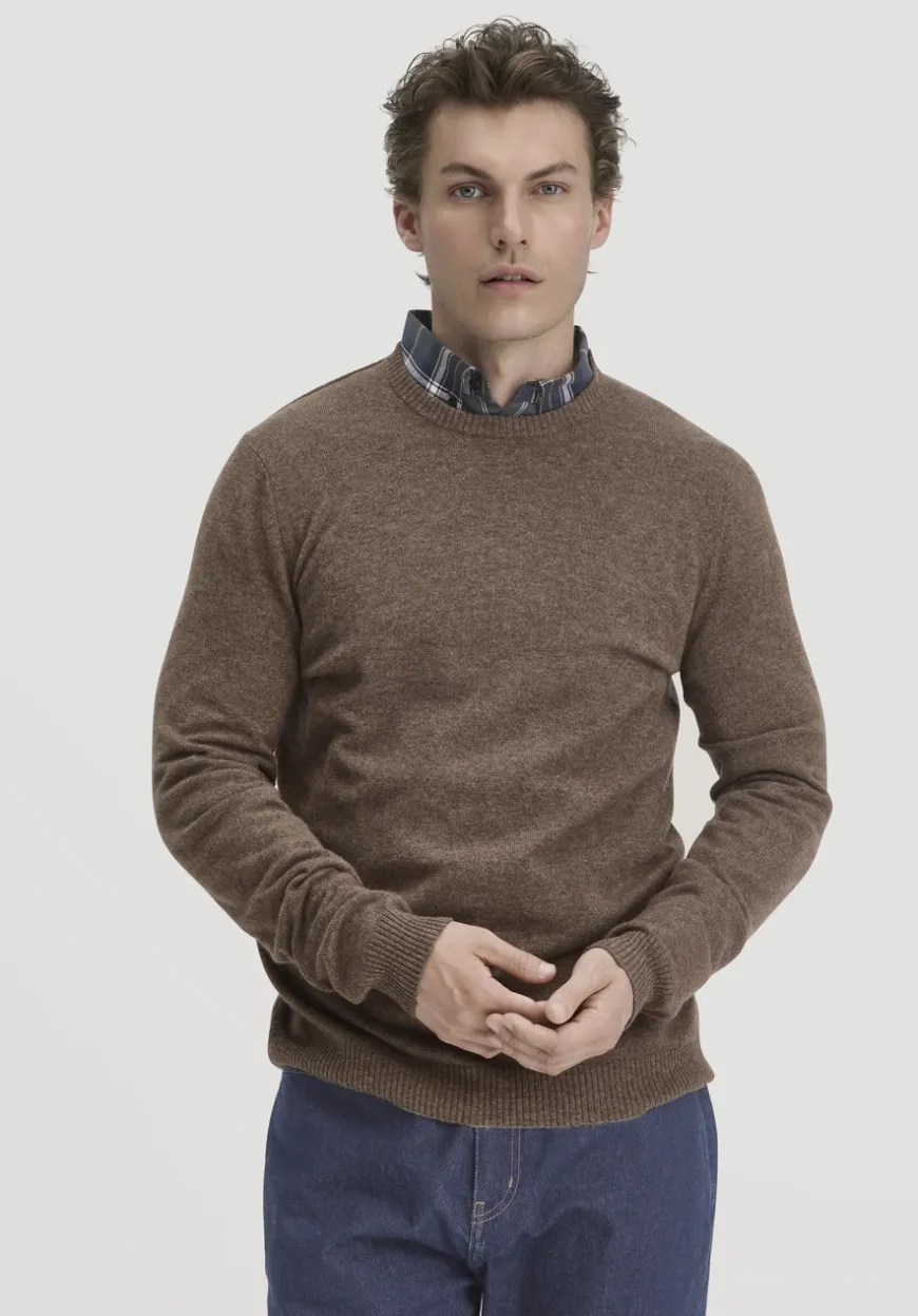 hessnatur Strick Pullover Regular aus Bio-Merinowolle mit Cashmere von|Herren Pullover|Strick