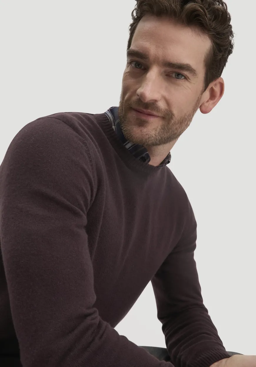 hessnatur Strick Pullover Regular aus Bio-Merinowolle mit Cashmere von|Herren Pullover|Strick