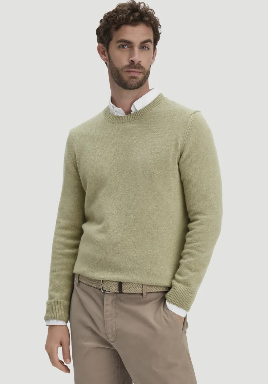 hessnatur Strick Pullover Regular aus Bio-Merinowolle mit Bio-Baumwolle von|Herren Pullover|Strick