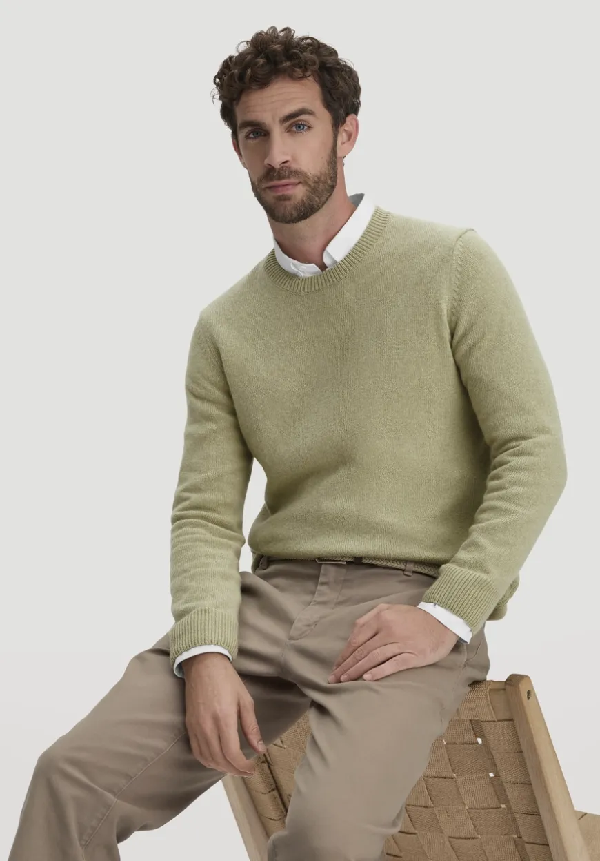 hessnatur Strick Pullover Regular aus Bio-Merinowolle mit Bio-Baumwolle von|Herren Pullover|Strick