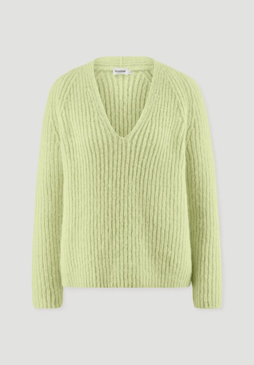 hessnatur Strick Pullover Relaxed aus Alpaka mit Bio-Baumwolle von|Damen Pullover