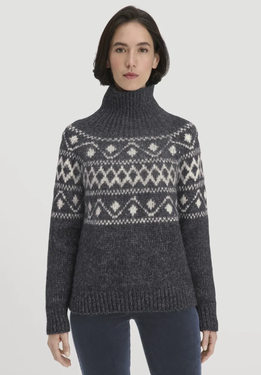 hessnatur Strick Pullover Relaxed aus Alpaka mit Bio-Baumwolle von|Damen Pullover